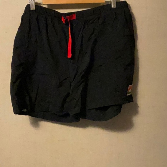 Black Flat Front Shorts with Relaxed Fit - Picture 2 of 7